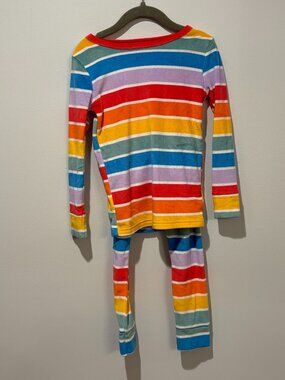 USED - Cat & Jack Toddler 2pc Multicolor Striped Snuggly Pajama Set - Size 5T